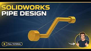 SolidWorks Tutorial: Design a Complete Pipe System &amp; Flange (Step-by-Step for Beginners)