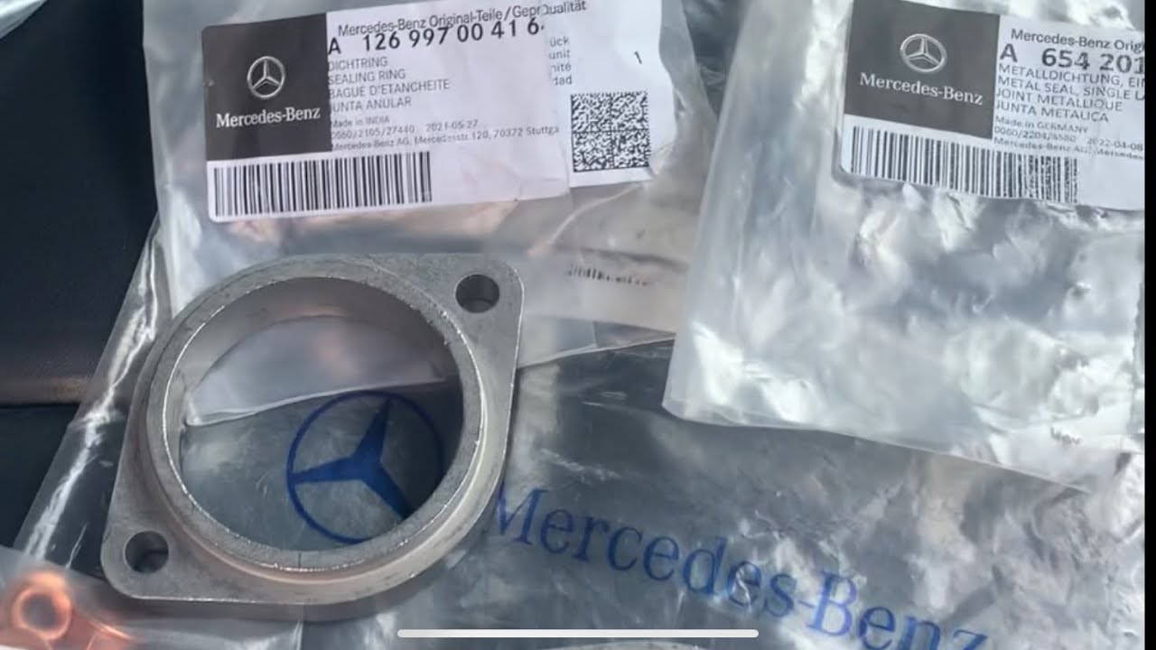 W211.сгнили фланцы выхлопной трубы - YouTube