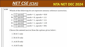 PYQ OF DEC 2024 | CSA | NTA UGC NET JUNE 2025 EXAM | UGC NET JRF EXAM | COMPUTER SCIENCE