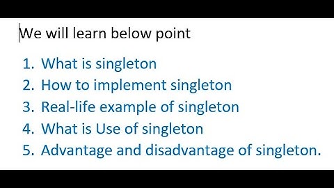 Singleton with an Example in c#