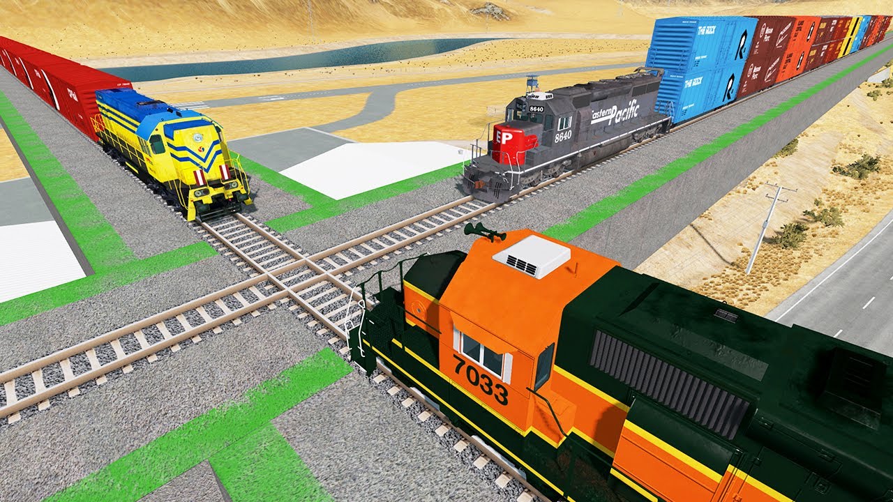 Amazing high Speed Train Vs. Train Crashes | Train Accidents #20 - BeamNg Drive