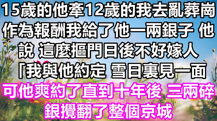 十五岁的他拉着十二岁的我去乱葬岗，作为报答我给了他一两碎银子，他说这么小气日后不好找对象。我与他约定雪天见一面，但他食言了，直到十年后，一两碎银搅动了整个京城。