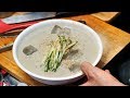 White Cold bean noodles / Korean street food / 시장표 고소한 콩국수 맛집