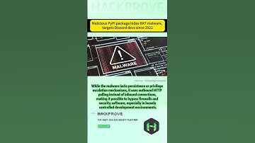 Malicious PyPi package hides RAT malware, targets Discord devs since 2022