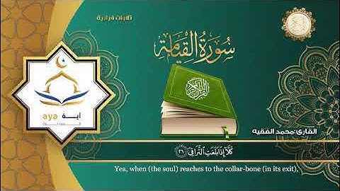 سورة القيامة كاملة بصوت القارئ محمد الفقيه Surat Al-Qiyamah Al-Qur’an