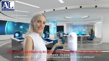 AN LỢI MEDICAL | MÁY RỬA TAY KẾT HỢP ĐO THÂN NHIỆT TỰ ĐỘNG L5PLUS