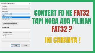 Cara Format Flashdisk 64GB & 128GB NTFS ExFAT ke FAT32 | Cara convert flashdisk Exfat NTFS ke FAT32
