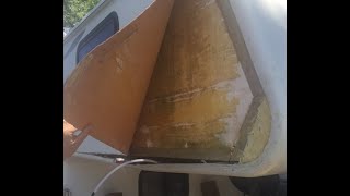 How to Fix RV Siding Delamination-RV Fiberglass Siding Water Damaged Plywood -Open Wall Repair Epoxy