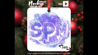 Square Ornament Video Mockup