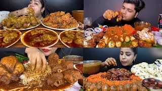 ASMR EATING WHOLE CHICKEN CURRY MUTTON CURRY WHITE RICE EGG CURRY EATING VIDEOS EATING SHOW 