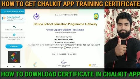 How to download chalkit training certificate | how to download certificate from chalkit app
