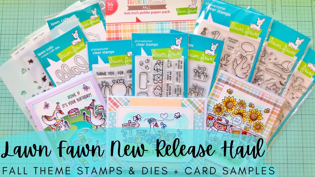 Lawn Fawn NEW RELEASE Haul | Fall Theme 2025 | Card Making Craft Supply Haul