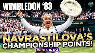 Martina Navratilova Wimbledon 1983 Championship Points