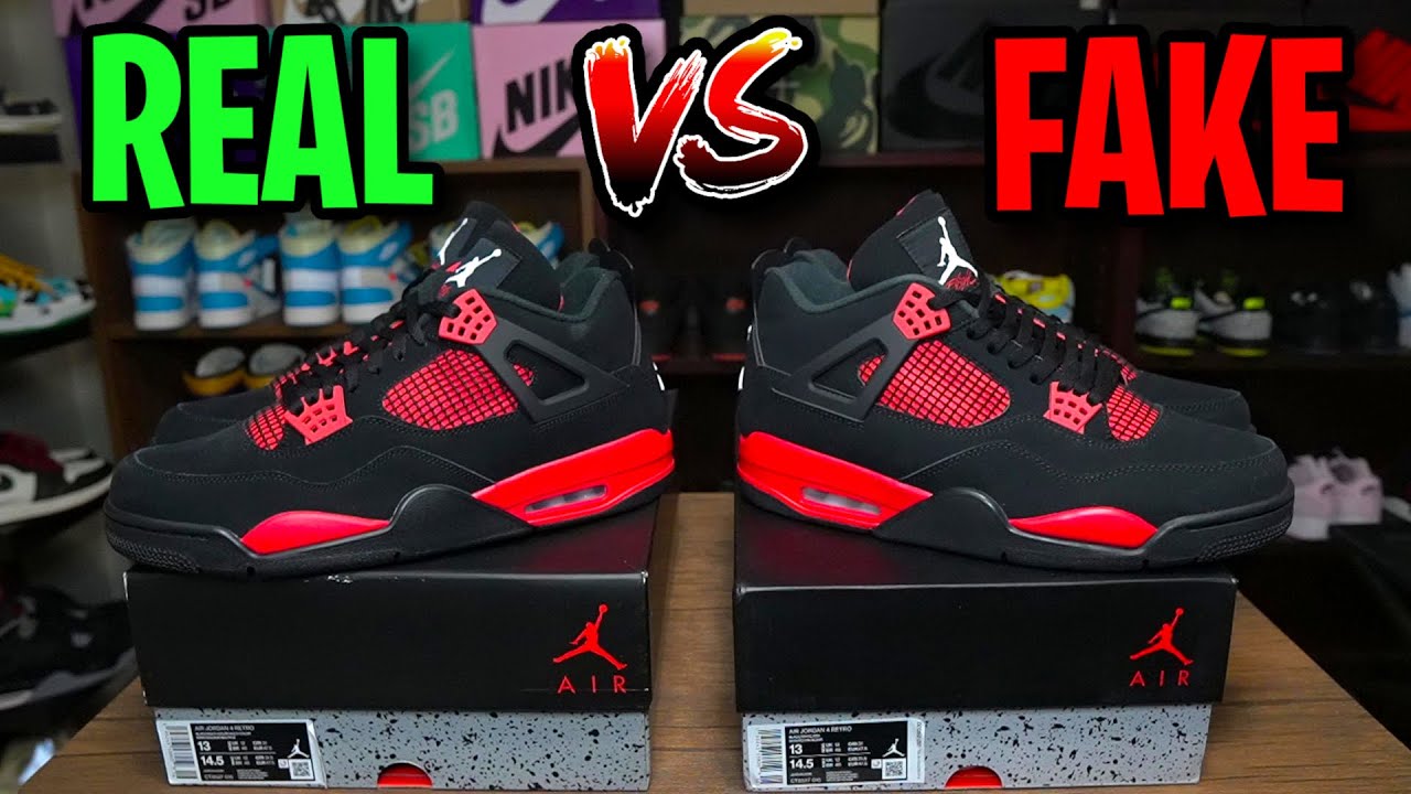 jordan 4s real vs fake