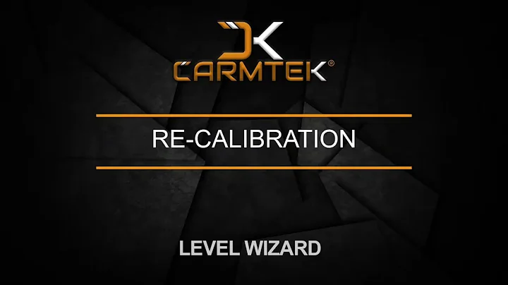 Re-calibration - Carmtek Level Wizard - Wireless RV Leveling System