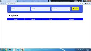 Get data from Google Sheet and Show table Display | html javascript apps Script Google Sheet | slys