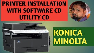 PRINTER INSTALLATION WITH CD  | KONICA MINOLTA BIZHUB 205i &225i| UTILITY SOFTWARE CD | COPIER ZONE