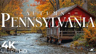 Pennsylvania 4K - Autumn Colors: Golden Forests & Scenic Views in 4K - Relaxing Music