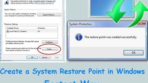 How to Create a System Restore Point in Windows 7 /8/ 8.1/ 10 (Fastest Way)