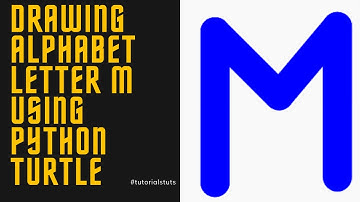Drawing Alphabet Letter M USING Python Turtle | Tutorials Tuts