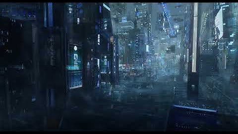 CYBERPUNK - MattePaint challenge  -Timelapse