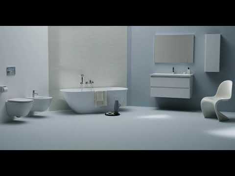 Підвісний унітаз дизайнерський Laufen Lua безобідковий з мікроліфтом H8660800000001, видео 2