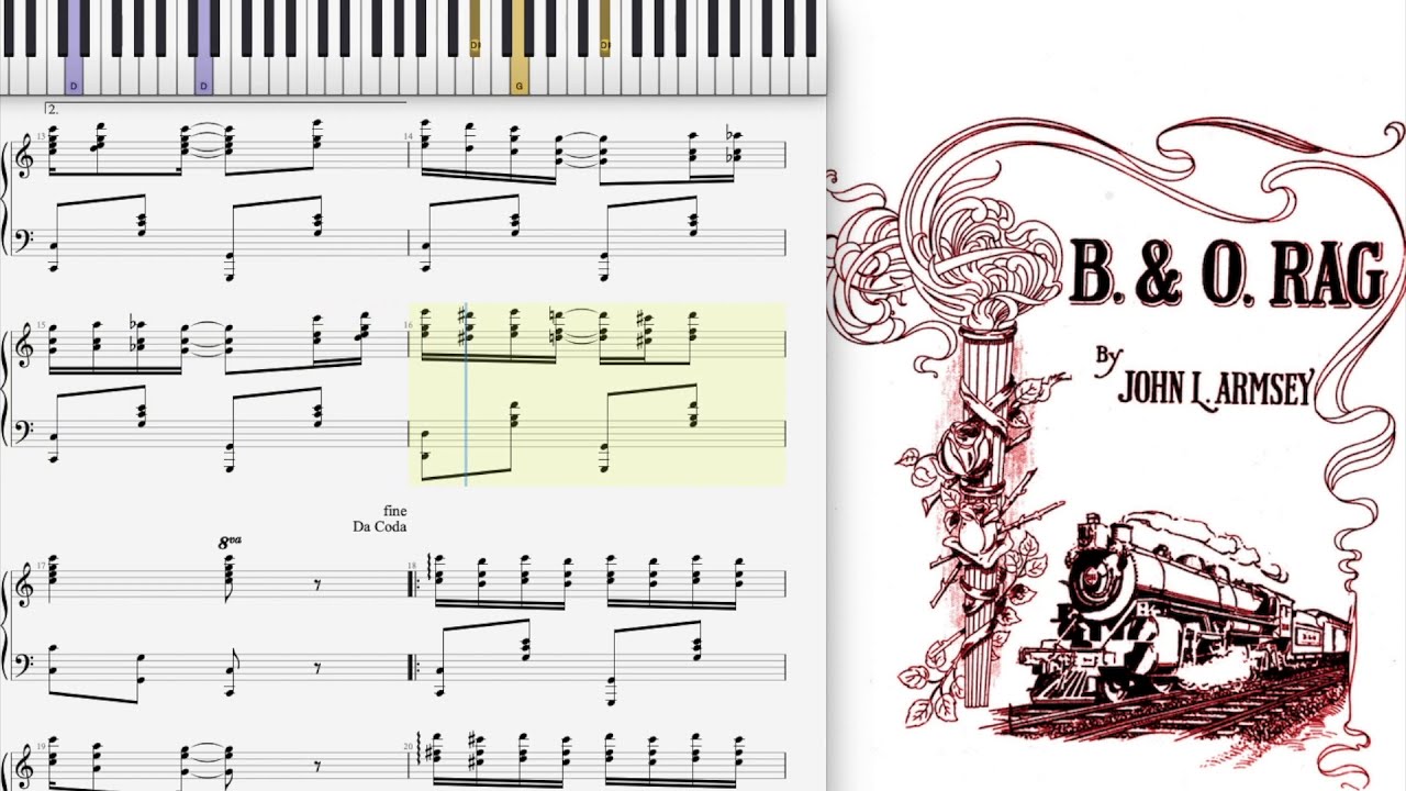 B & O Rag by John Armsey (1916, Ragtime piano)