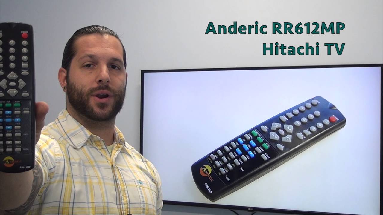 Anderic RR612MP Replacement Remote Control for Hitachi CRT TV | CLU-61