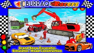 Grand Snow Excavator Simulator Road Construction Game | Best Excavator Game 2021 | #BurraqRacers screenshot 1