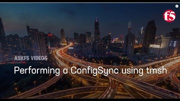 Performing a ConfigSync using tmsh