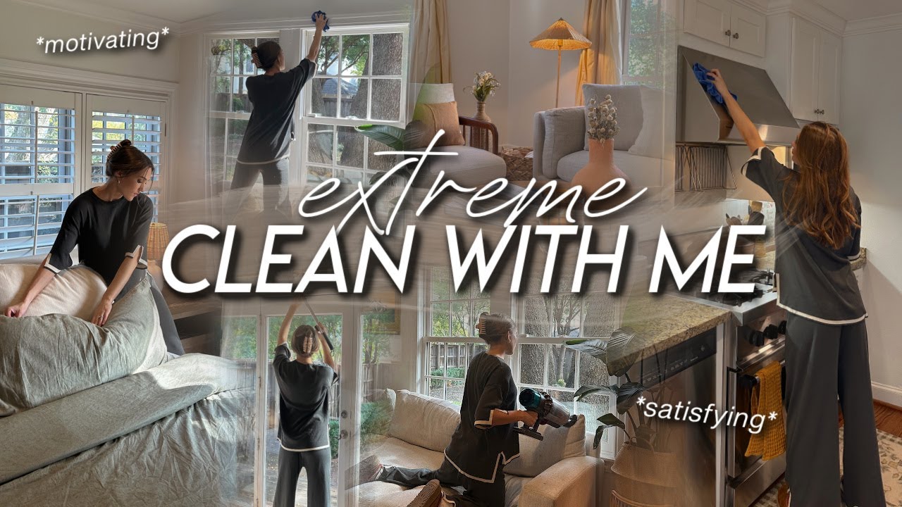 EXTREME WHOLE HOUSE CLEAN WITH ME | deep clean, non-toxic cleaning ...