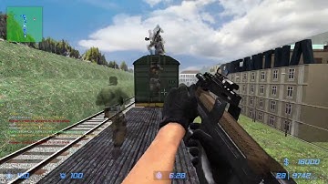 Counter-Strike Source: Zombie Escape - ze_Rooftop_Runaway1_v4 on GFL (Fighting TRAINS!)