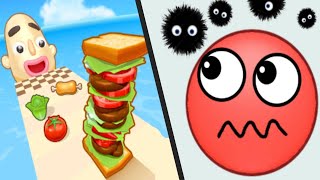 SANDWICH RUNNER vs HIDE BALL: BRAIN TEASER GAMES - All Levels Mega UPDATE Satisfying Double Gameplay by BEST android GAMES 3,328 views 10 days ago 19 minutes