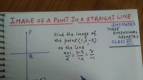 Image of a Point In a Straight Line Three Dimensional Geometry