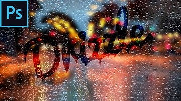 Rain Text Effect: Photoshop Tutorial | Rainy and Foggy Text Effect [with Subtitles]