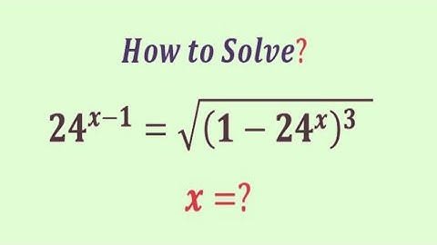 An Amazing Algebra Challenge | Olympiad Question | Can you Solve this? | x=?