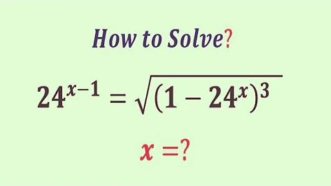 An Amazing Algebra Challenge | Olympiad Question | Can you Solve this? | x=?
