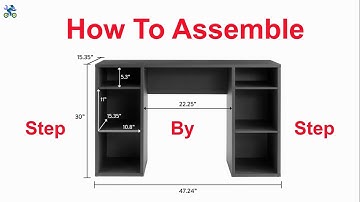 Hoe monteer je het Mainstays 4 Cube opbergbureau?