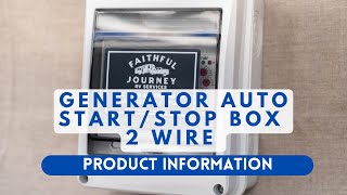 Generator Auto Start/Stop Device 2 Wire  Victron Cerbo GX and Generator Integration