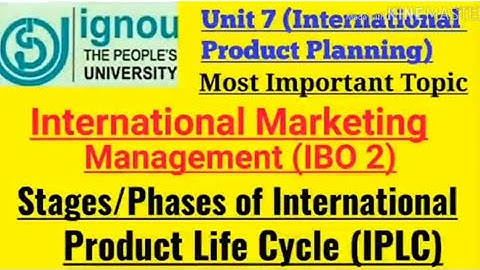 MCOM : IBO 2: PRODUCT LIFE CYCLE (PLC) : UNIT 7 PART 1: MISSION 70% : EXAM EXPECTED TOPICS