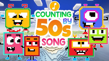 Counting by 50s Song | Numberblocks Minecraft | Skip Counting by 50s