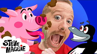 Farm Animals for Kids with Steve and Maggie | Halloween Monster | Playground | Monster Finger Family