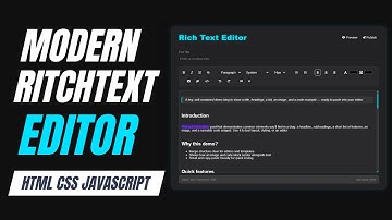Rich Text Editor with JavaScript | Complete Beginner-Friendly Project #javascript #webdevelopment