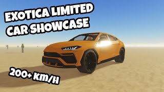 A dusty trip Exotica Limited Car Showcase (Top Speed and Acceleration Test)