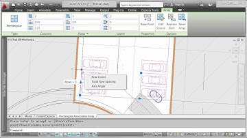 AutoCAD 2012 - Demo Video - Rectangular Array