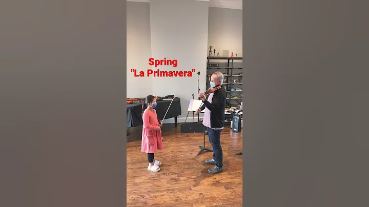 Teaching Madeline how to play Vivaldi Spring  from...