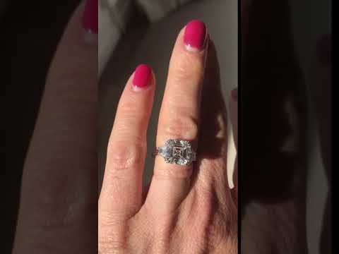 tiffany asscher cut diamond ring