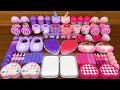 PINK vs PURPLE!!! Mixing random into GLOSSY slime!!!Satisfying Slime video#505