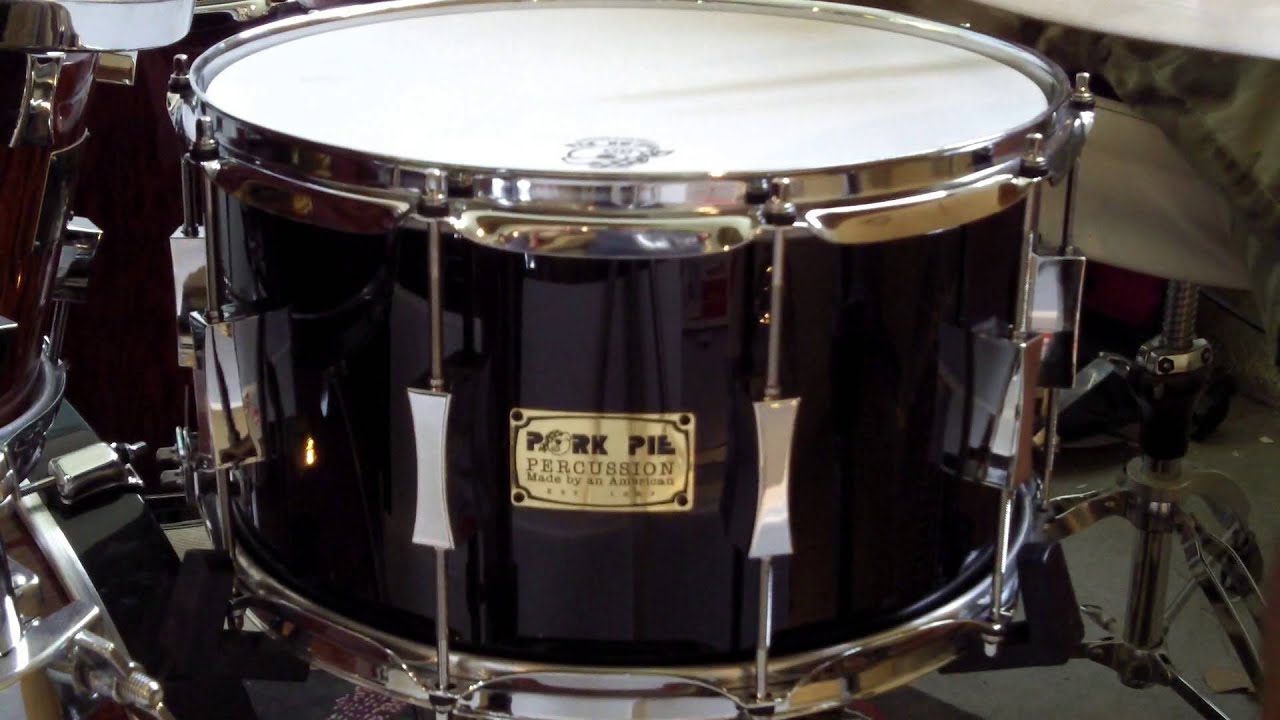 8×14 Maple Oak Black Lacquer – Pork Pie Percussion