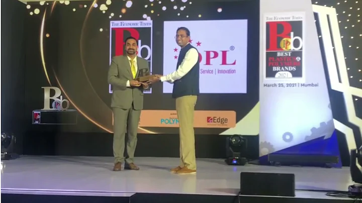 Proud Moments DPL has been Felicitated with best plastics & polymers Brand 2021 By Economic Times